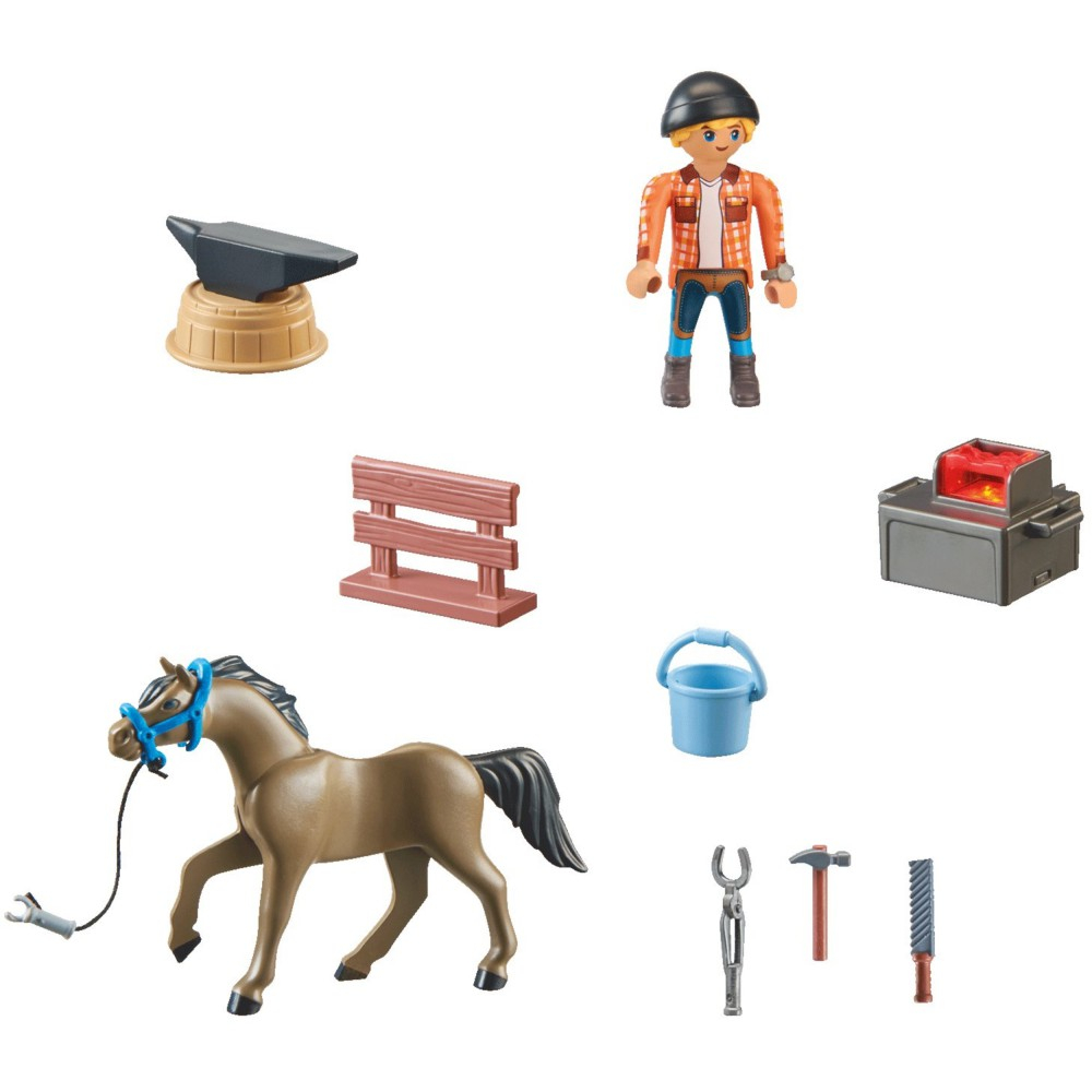 Playmobil - Лошади водопада Кузнец Ben и конь Achilles 71357