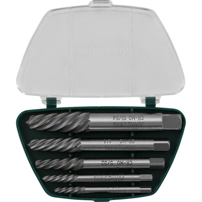 Комплект экстракторов JONNESWAY "съемник шпилек" 5/64"-19/64", 5 предметов