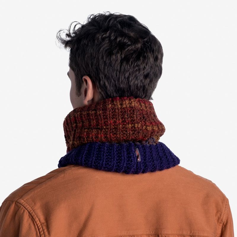 Вязаный шарф-труба с флисом Buff Neckwarmer Knitted Polar Alina Rusty Фото 4