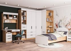 Тумба «Лавис» ТД 400.1 (дуб бунратти/белый софт), ЛДСП\МДФ, ДСВ Мебель