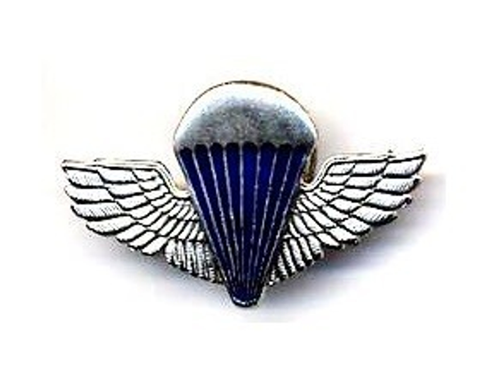 Значок металлический Парашют с прямыми крыльями