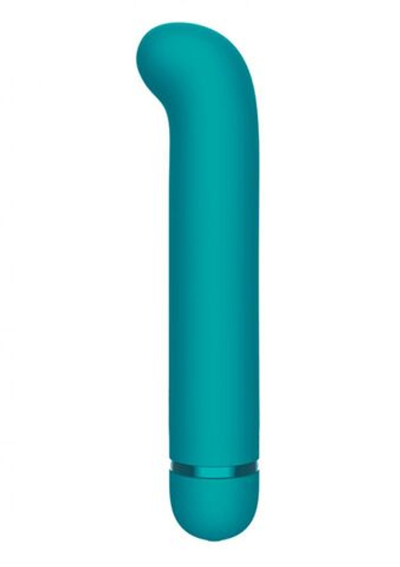 Бирюзовый перезаряжаемый вибратор Flamie - 18,5 см.