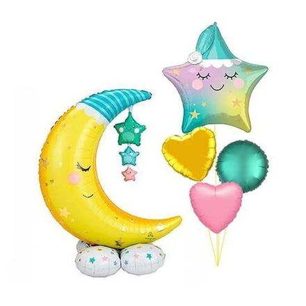 Композиция из шаров "Месяц с звездочкой"