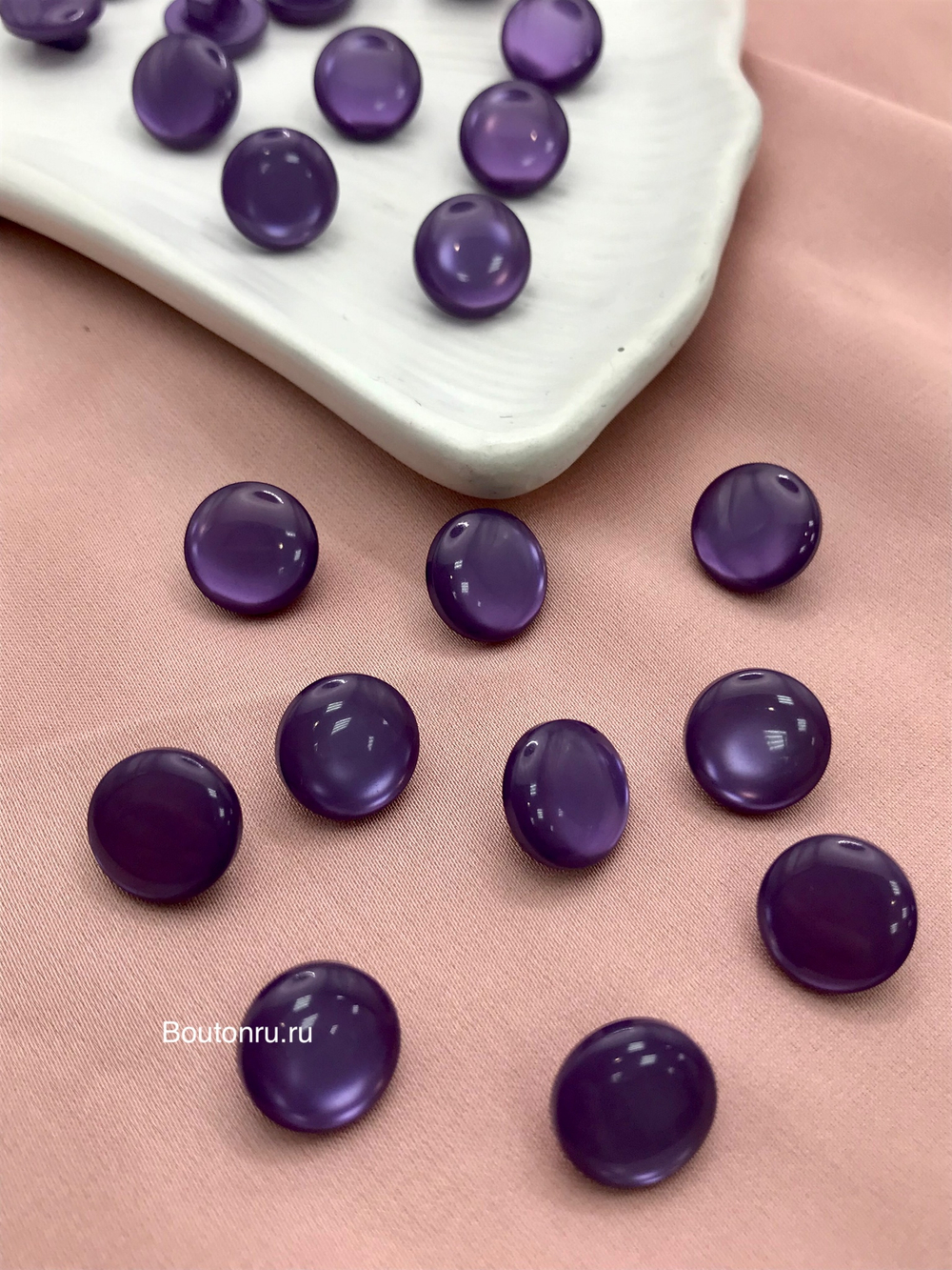 Пуговицы блузочные луна на ножке фиолетовый