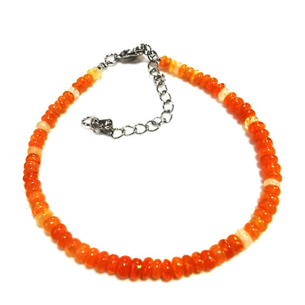 Браслет "Тросик" опал огненный