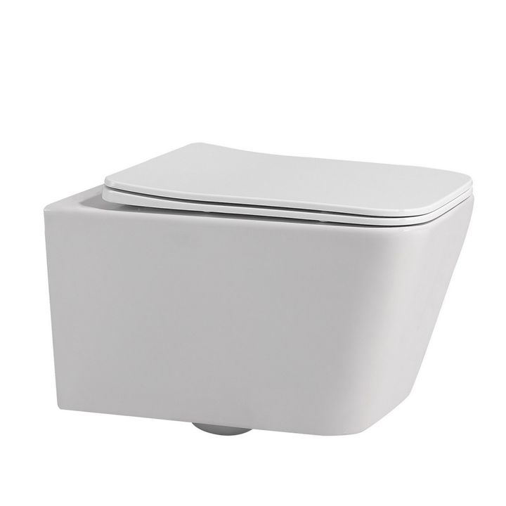 Комплект подвесной унитаз ABBER Rechteck AC1201 белый с инсталляцией AC0105 и кнопкой AC0120MCH матовый хром