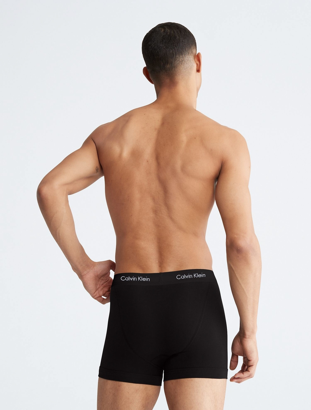 Мужские трусы боксеры транки Calvin Klein Cotton Stretch 3 Pack Black