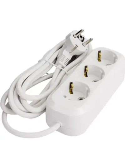 Удлинитель 3 гнезда 3метра с заземлением MAKEL