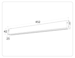 GL1281 WH белый IP20 18W 3000K-6400K 220V 120° 452*25*42 (Без ПДУ)