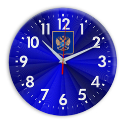 Настенные часы "герб Росрыболовства 02 50" Декор для дома, подарок