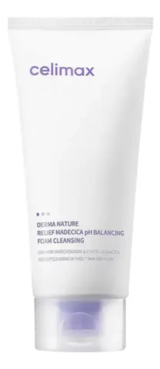 CELIMAX Слабокислотная пенка для умывания с экстратком центеллы азиатской-Derma Nature Relief Madecica Ph Balancing Foam Cleansing, 150мл