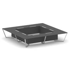 Steel Meet Стол переговорный квадратный KDK-PR.B.SP-20K2 Антрацит/Металл Серый 4000*4000*750