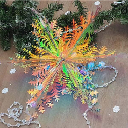 Фигура Снежинка №3 фольг перламутр 40см