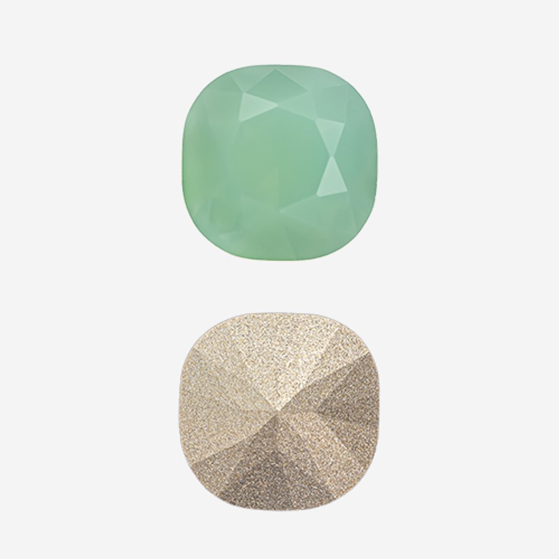 Кристалл Кушон (Сushion), оттенок "Pacific Opal", 12мм