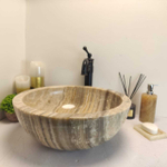 Раковина из оникса Bowl Grey Medium BO-60653 3cm 45*45*17