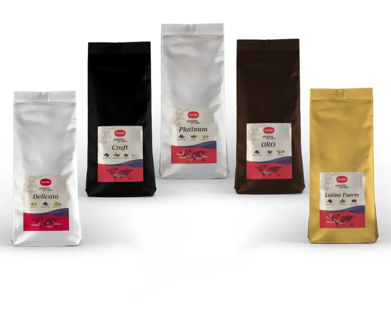 Набор Кофе в зёрнах Nivona «Gold Collection» (5 x 250г) + 2 кружки (360 ml)