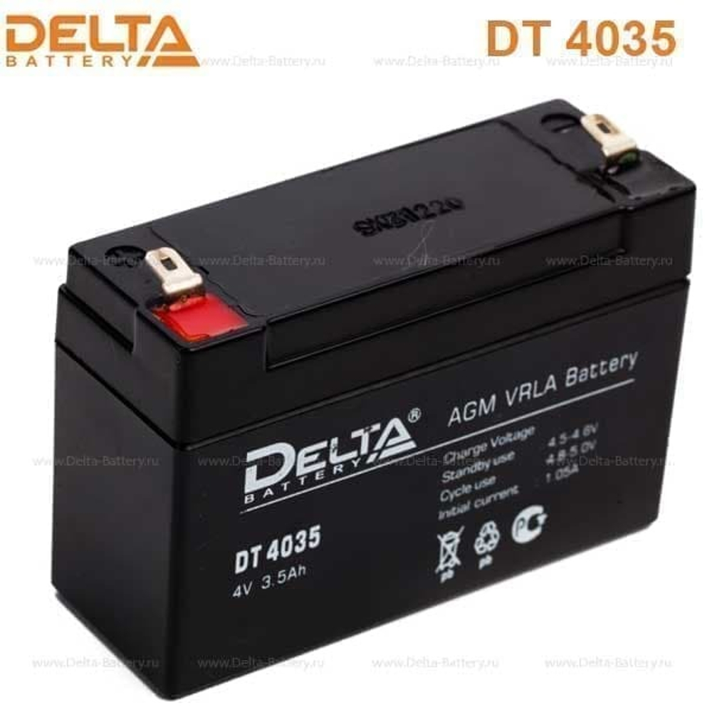 Аккумуляторная батарея Delta DT 4035 (4V / 3.5Ah)