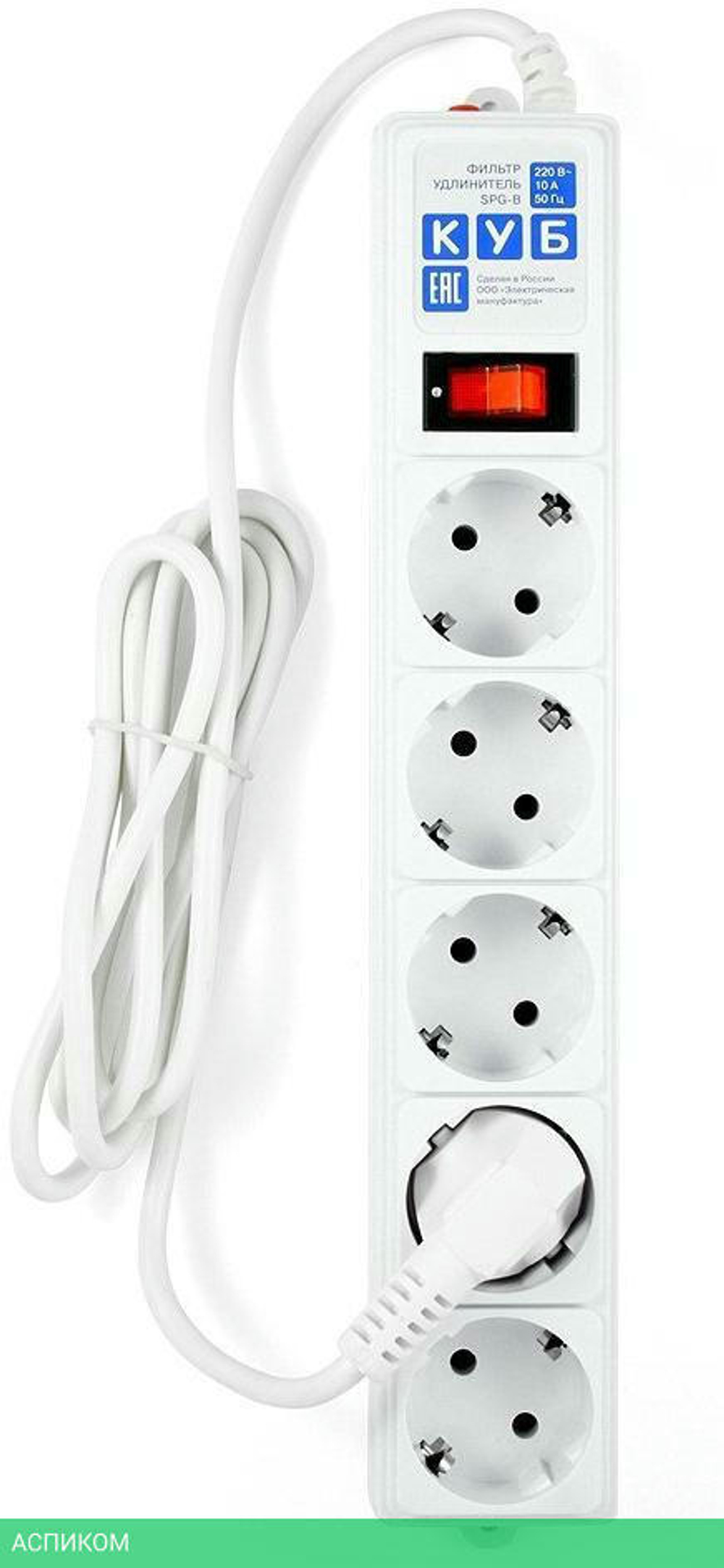 Сетевой фильтр Power Cube SPG-B-10-WHITE белый