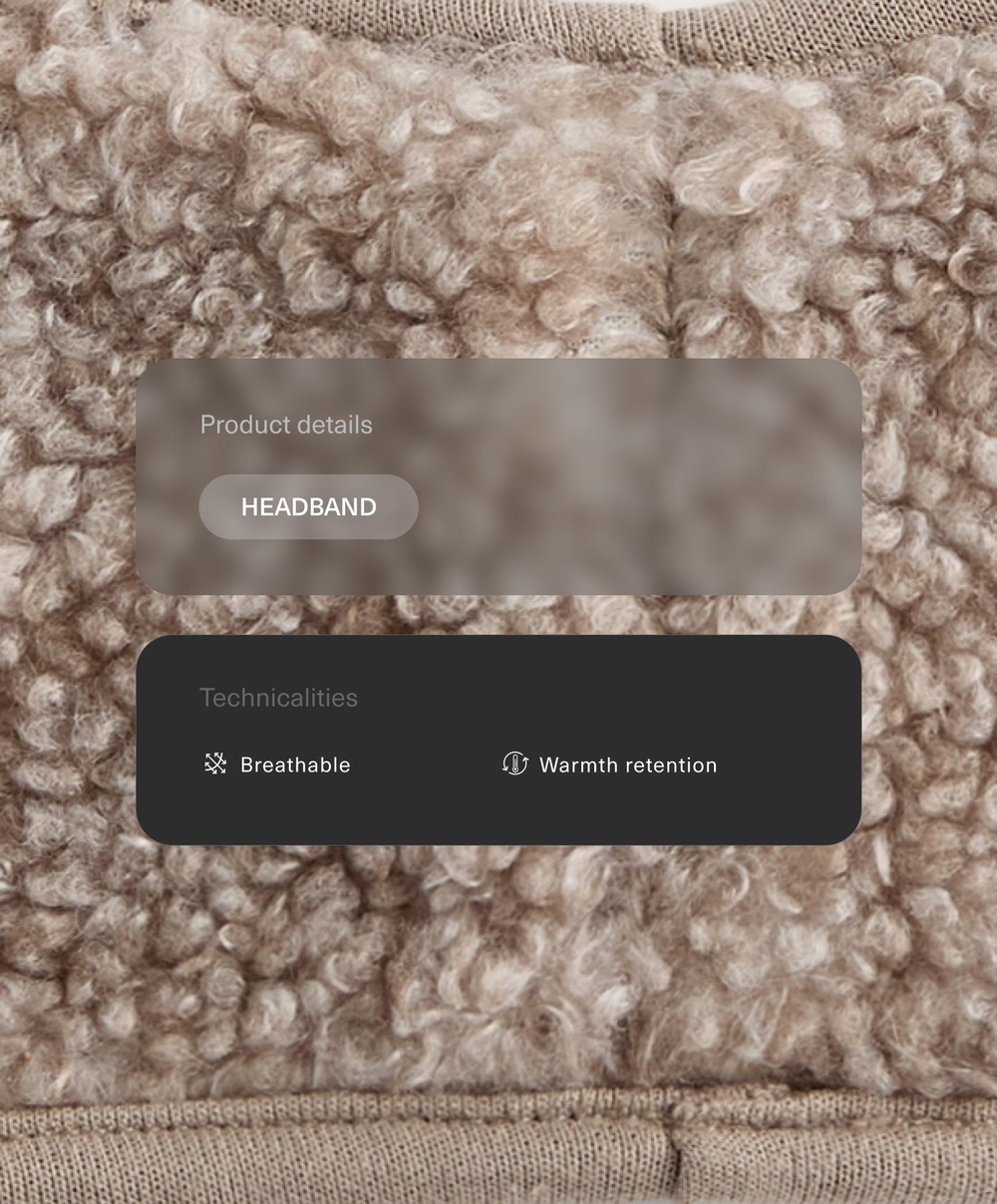 Oysho Флисовая повязка на голову, бежевый меланж