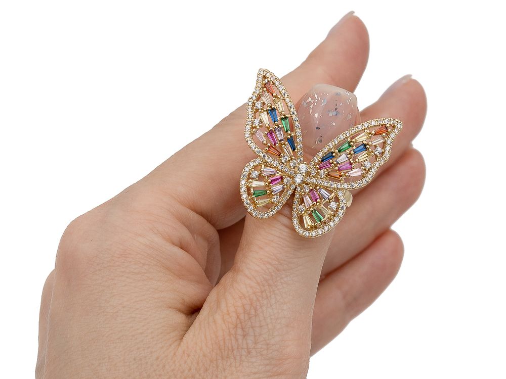 Кольцо Butterfly mix colors