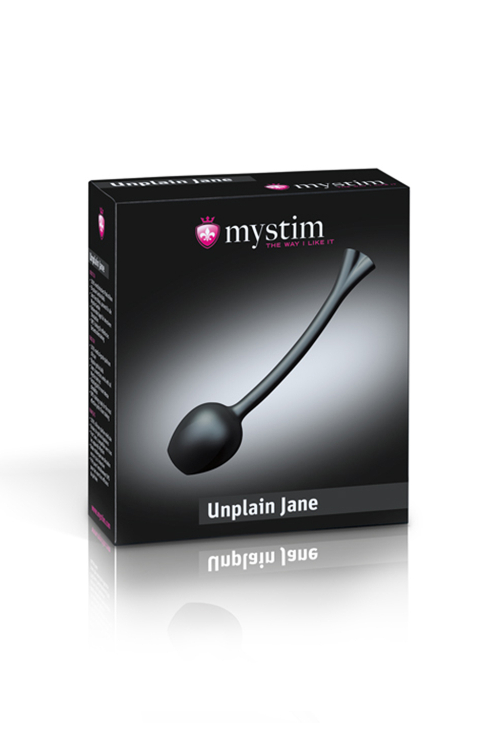 Вагинальные шарики Mystim Mono Unplain Jane Geisha Balls, электростимуляция, силикон, черные,  3,3