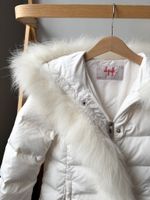 Пуховое пальто Il Gufo со съемной меховой опушкой, 116