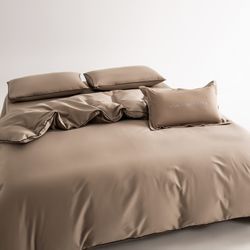 Комплект постельного белья Однотонный Сатин Элитный «Песчаная гладь»