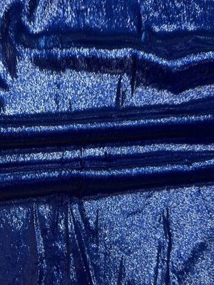 Бархат п/э с люрексом синий