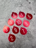 Номерки на ключи, металл