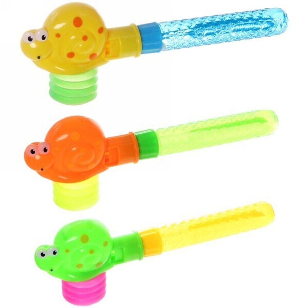 Мыльные пузыри «Улитка», 21 см (50 мл) стучалка (в ассортименте)