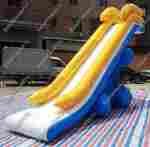 Надувная прямая водная горка для вышки (опоры) «Солнечный залив», 12*2*8 м