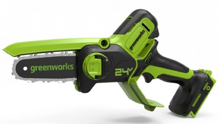 Пила цепная аккумуляторная GREENWORKS GD24CSMNX 24V, мини, 15см, б/щ, АКБ 4Ач и ЗУ 2008707UB