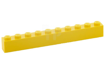 Lego Кирпич 1x10 (желтый) 4200026