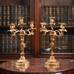 Пара бронзовых канделябров на 5 свечей