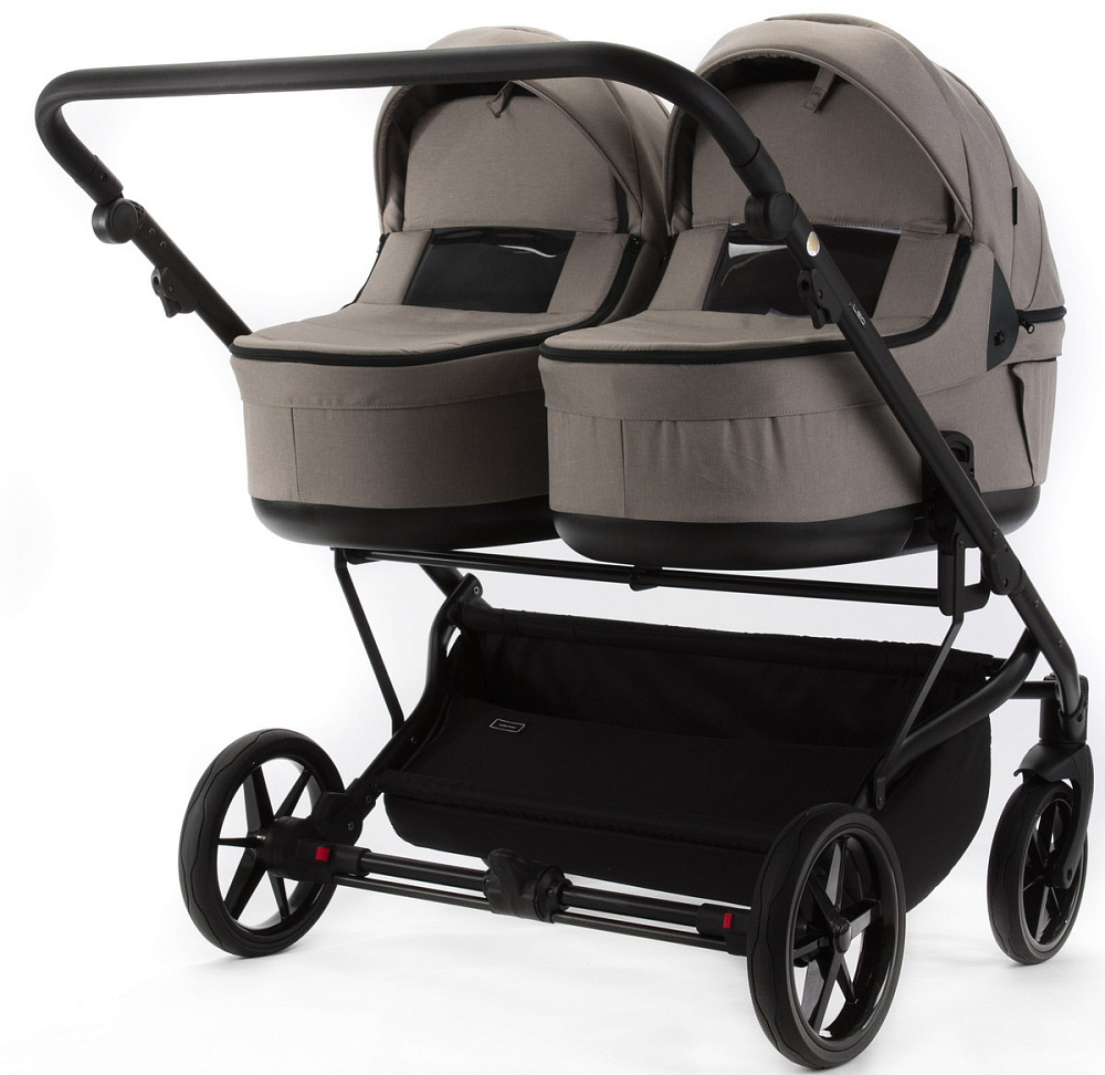 Детская коляска для двойни Adamex Leo Duo 2 в 1 TK72 (БЕЖЕВЫЙ)