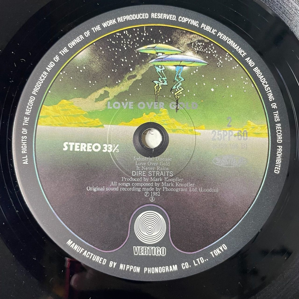 Винтажная виниловая пластинка LP Dire Straits Love Over Gold Любовь Дороже Золота (Japan 1982) (No Obi)