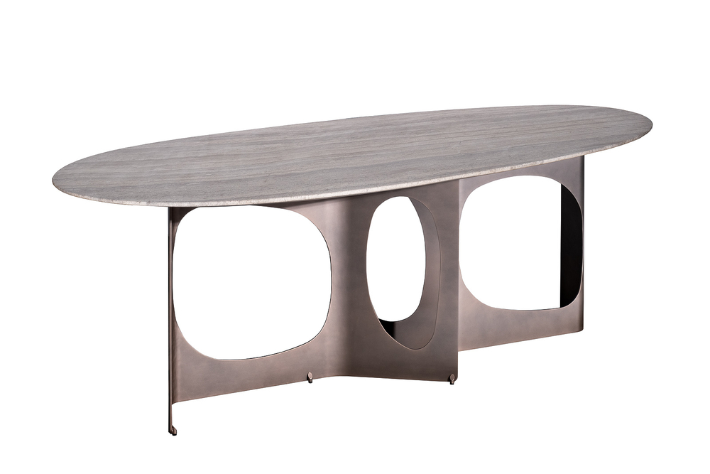 Стол обеденный Травертин (Travertine), столешница травертин 240x110x76см Garda Decor