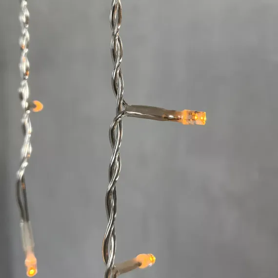 Светодиодная бахрома 4,9*0,5 м., 240 желтых LED ламп, прозрачный провод ПВХ, Beauty Led (PIL240-10-2Y)