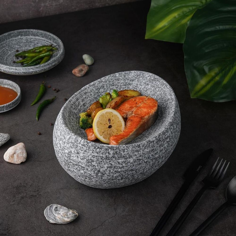 Салатник 190 мл 23*18,5 см h10 см Stone Untouched Taiga P.L. Proff Cuisine [1]