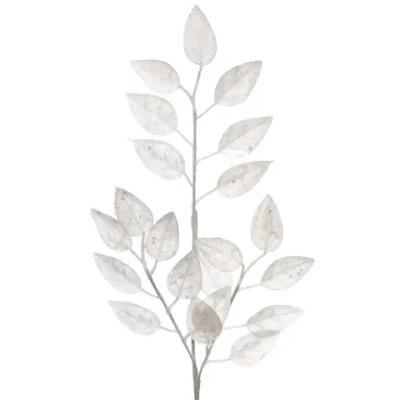 Ветка декоративная «Волшебные листья» 50 см, Белый