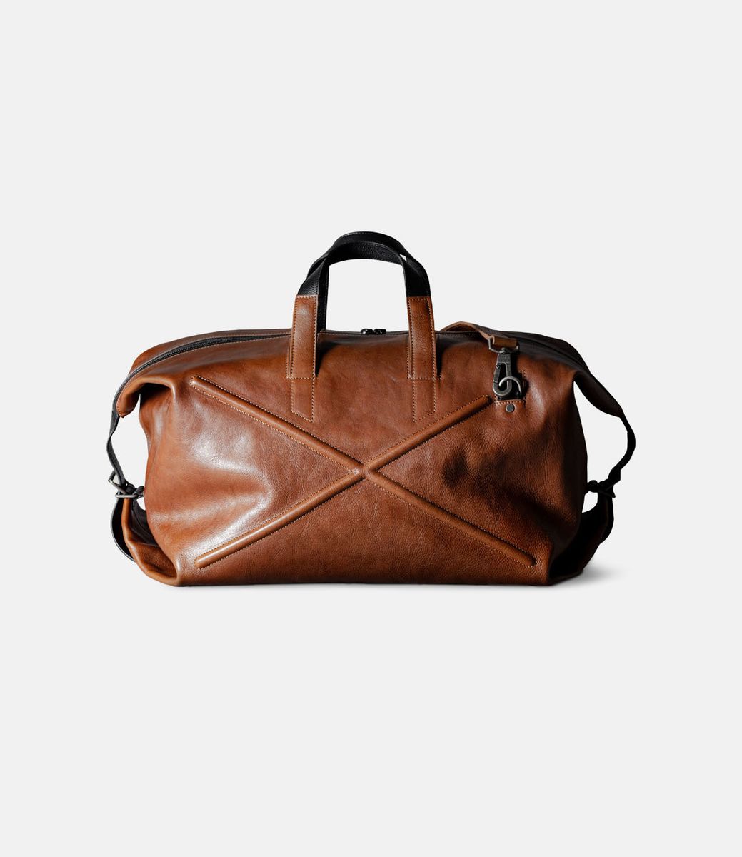 Hard Graft Layover Holdall Classic Leather — дорожная сумка из кожи