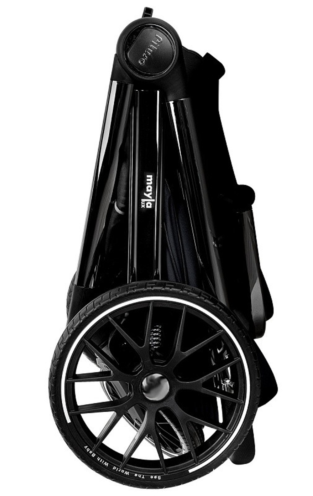 Детская коляска Pituso Mayla Lux 3 в 1 с автокреслом Baesa Black