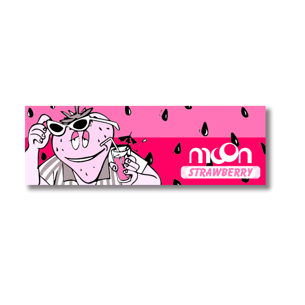 Бумага для сигарет "Moon" Flavoured Клубника 70mm 14г/м 50л*20шт