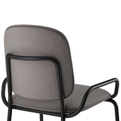 Стул барный Ror, 2 Frame, велюр, черный/серый