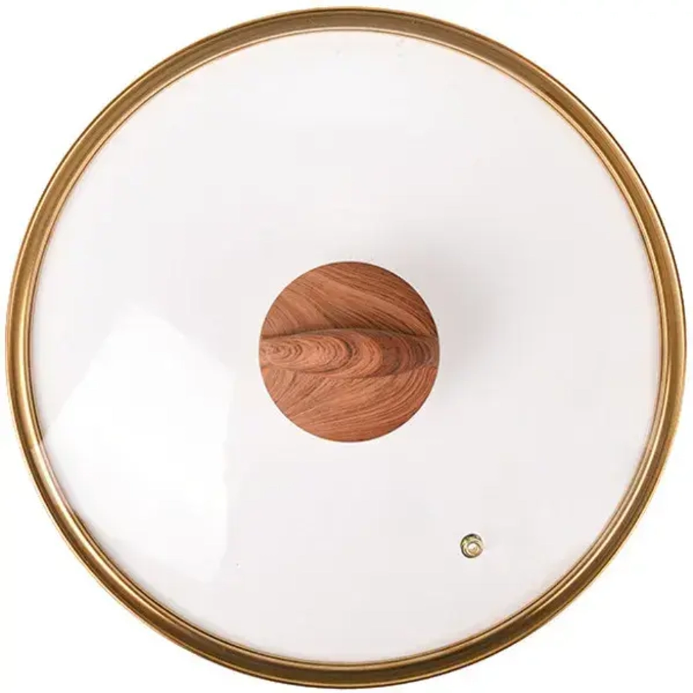 Сковорода 26*6,5см со съемной ручкой и стекл. крышкой «Granit ultra» (black-gold) сгбг263а