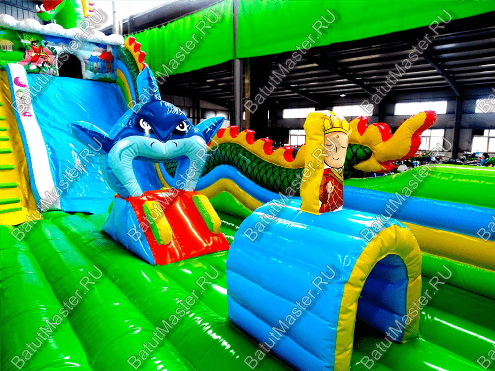 Коммерческий надувной батут "Морские животные" 15*8*7 м