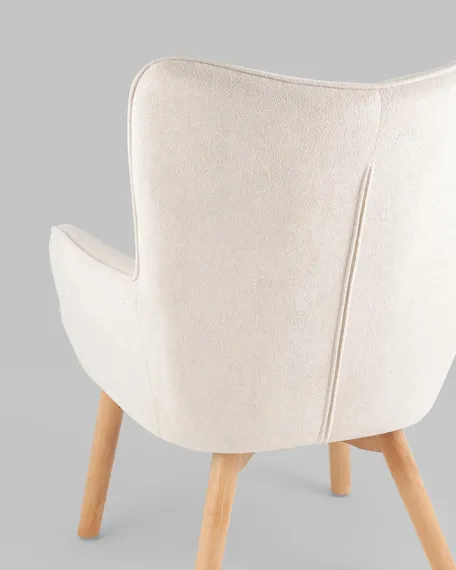 Кресло Contour, белая обивка тедди
