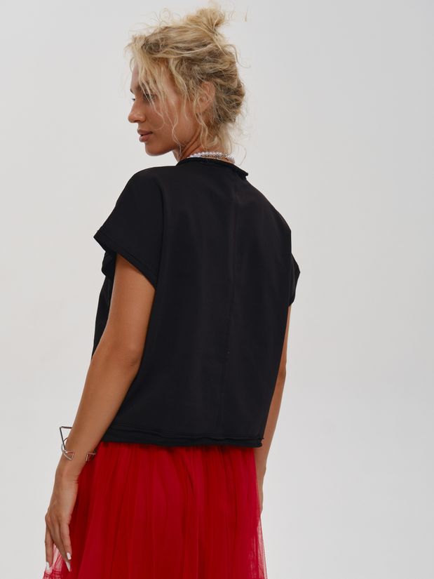 Футболка жилетка, черная