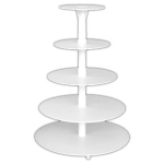 Подставка для торта 5-ярус.пластик.  Диаметр ярусов - 19 см, 24 см, 31 см, 39 см, 44 см. Высота 68 см.