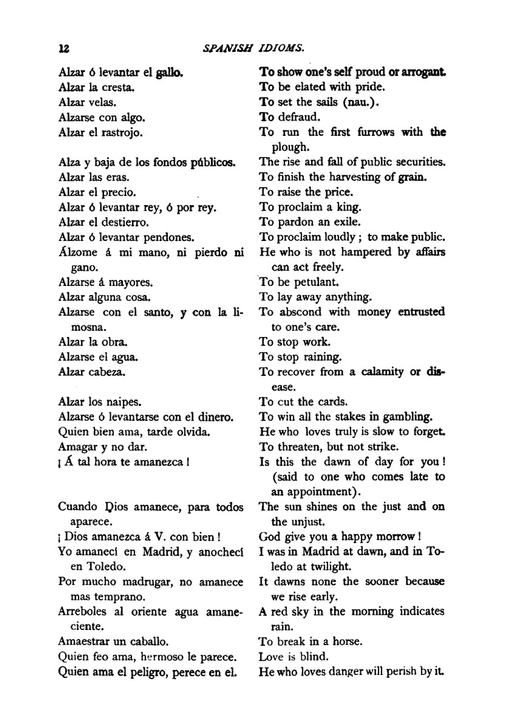 Spanish idioms with their English equivalents embracing nearly ten thousand | Sarah Cary Becker